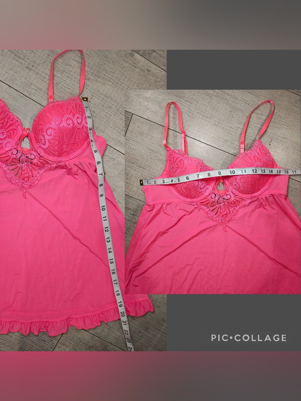 💋Y2K René Rofé Underwire Lace Babydoll Chemise Lingerie Dress💋 - Picture 6 of 7